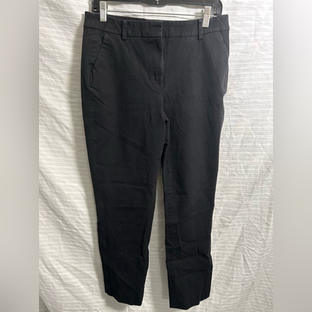 Chicos Womens Black Pull On Pants Stretch Slash Pockets Size 1R USA 8. B51